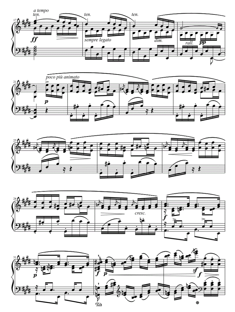 Chopin - Etude in E Maj Op 10 - Tristesse-2